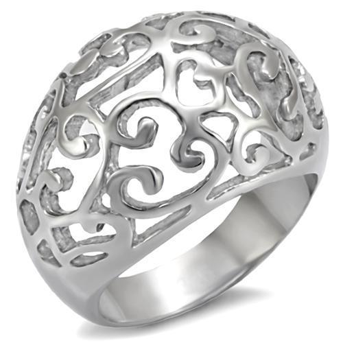 JCE055 High polished (no plating) Stainless Steel Ring with No Stone